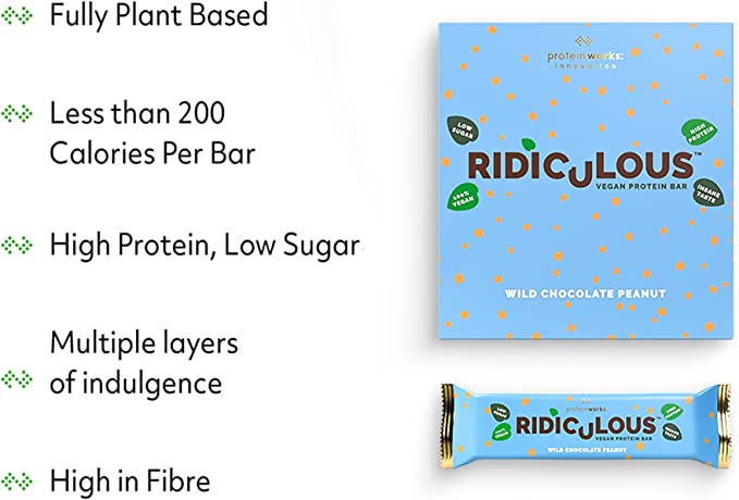 Ridiculous Vegan Protein Bar (9 pack) Food & Snacks Protein Works