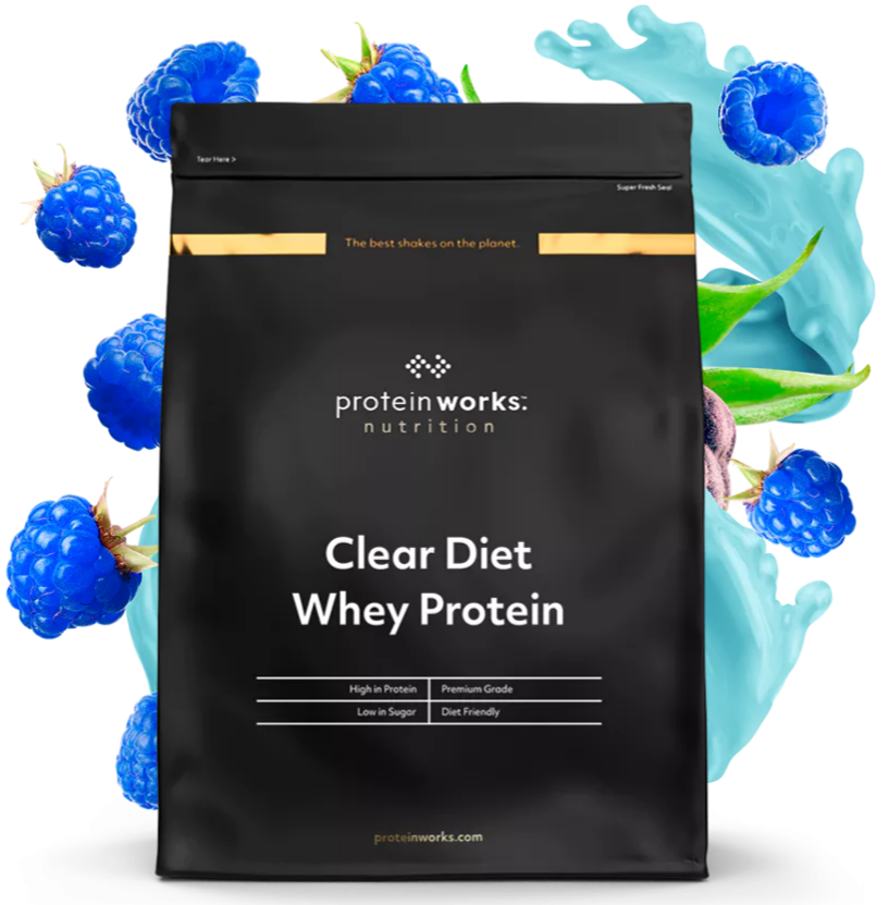 Clear Diet Whey Protein Clear Protein Shakes Protein Works Blue Raspberry 500g (20 Shakes)