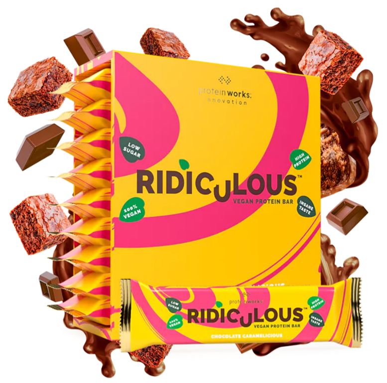 Ridiculous Vegan Protein Bar (9 pack) Food & Snacks Protein Works Triple Chocolate Brownie