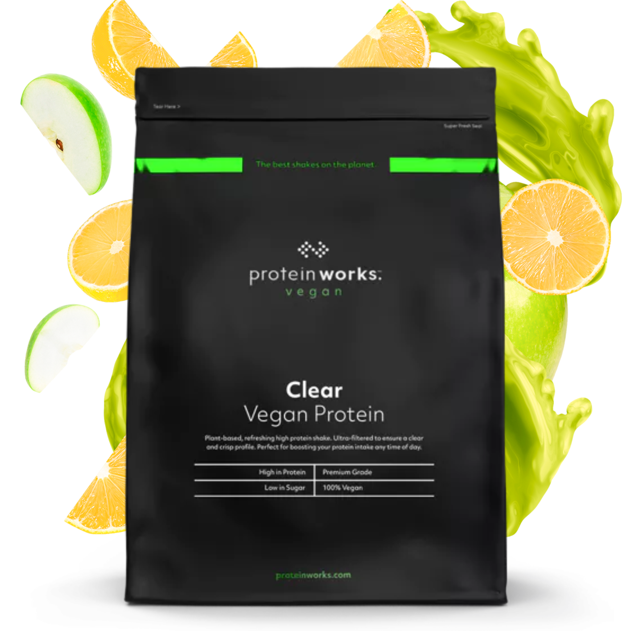 Vegan Clear Protein Clear Protein Shakes Protein Works Apple & Lemon Twist 540g (36 Shakes)
