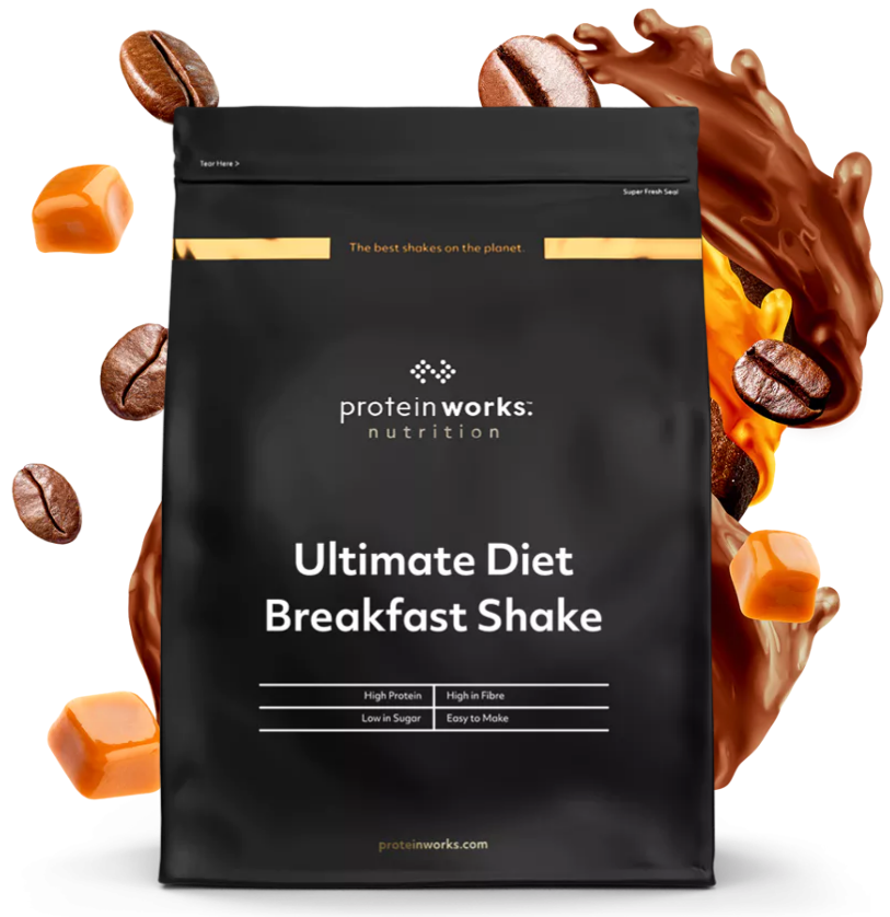 Ultimate Diet Breakfast Shake Meal Replacement Shakes Protein Works Caramel Latte 500g (9 Servings)