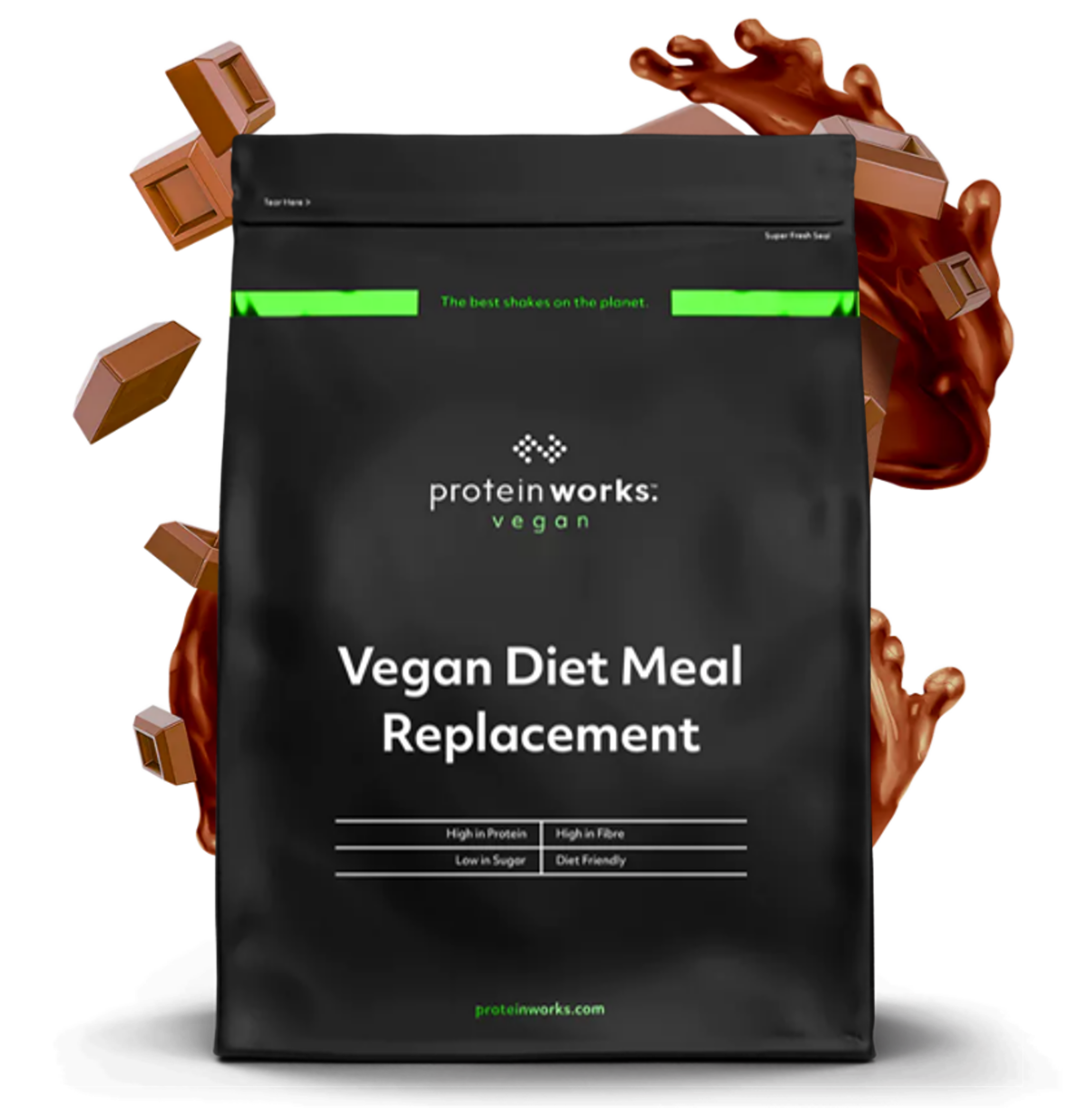 Vegan Protein Extreme Vegan Protein Shake Protein Works Chocolate Silk 500g (14 Shakes)