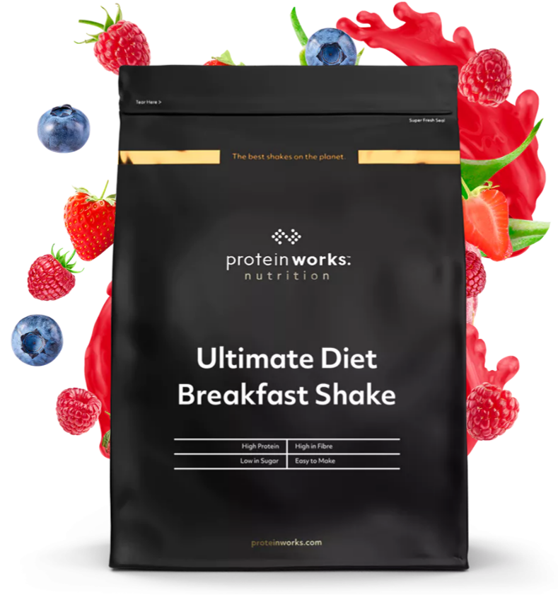 Ultimate Diet Breakfast Shake Meal Replacement Shakes Protein Works Summer Berries 500g (9 Servings)
