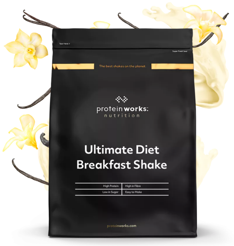 Ultimate Diet Breakfast Shake Meal Replacement Shakes Protein Works Vanilla Creme 500g (9 Servings)