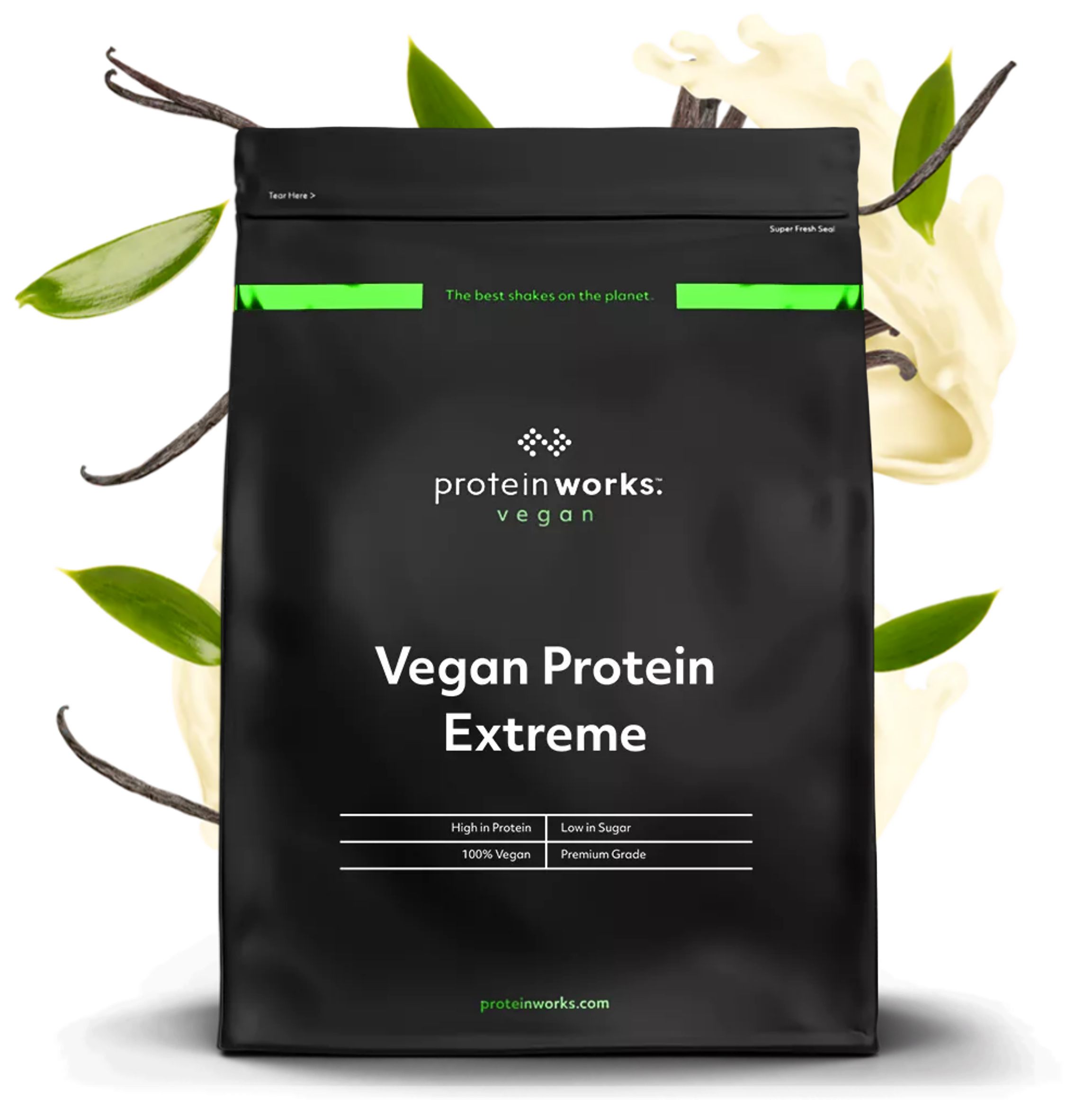 Vegan Protein Extreme Vegan Protein Shake Protein Works Vanilla Creme 500g (14 Shakes)