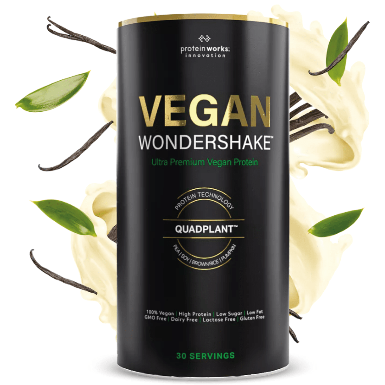 Vegan Wondershake Vegan Protein Shake Protein Works Vanilla Creme 750g (30 Shakes)