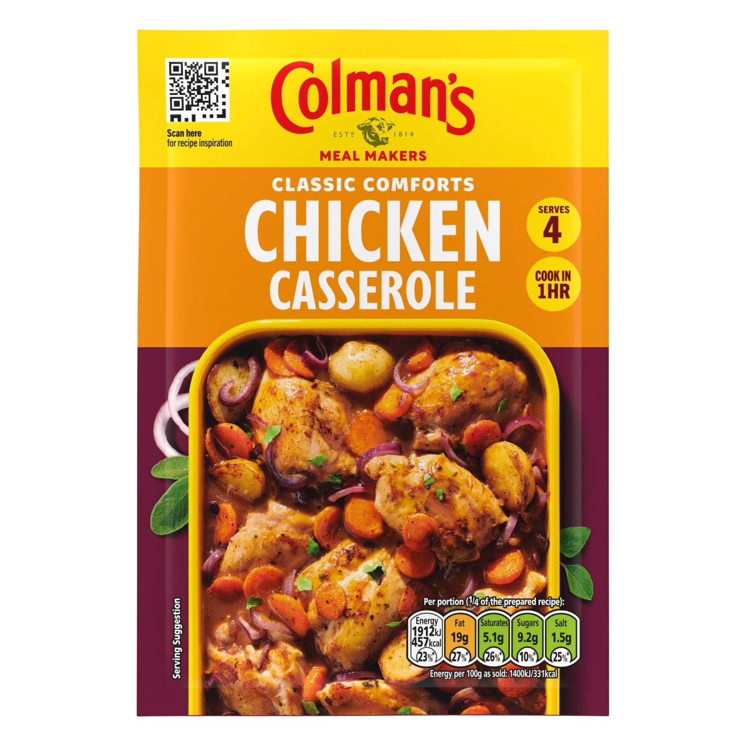Colman`s Chicken Chasseur 43g Dry Gravy Granules Bisto
