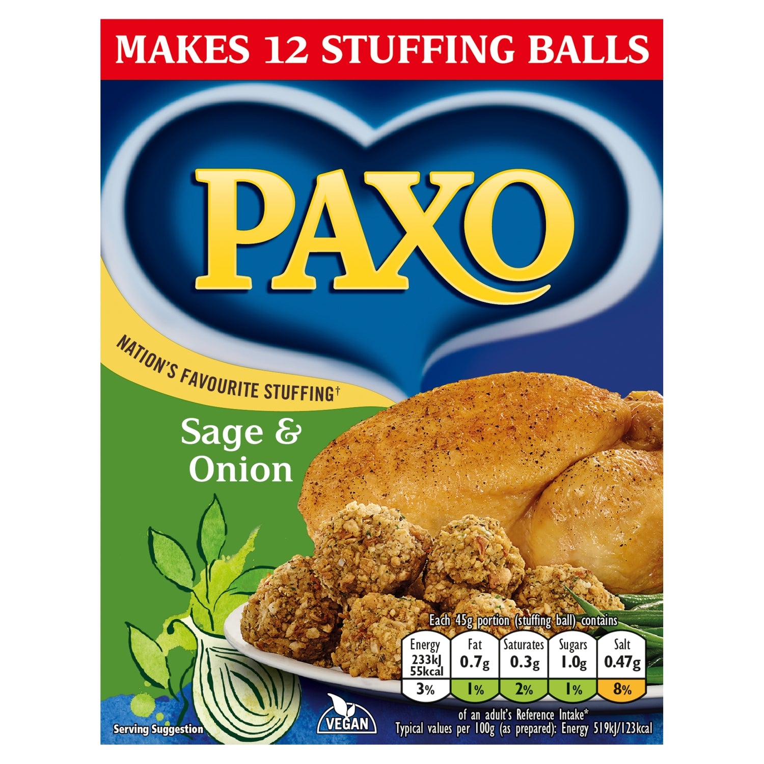 Paxo Sage & Onion 170g Stuffing Paxo