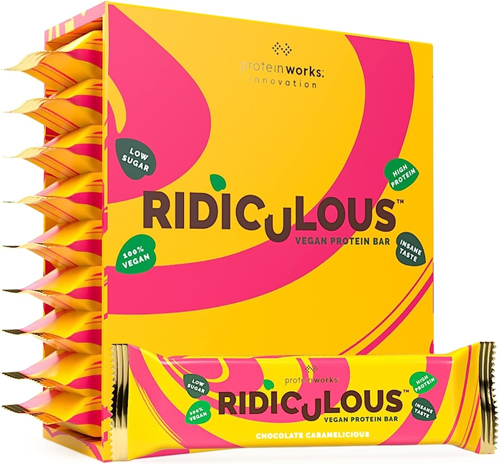 Ridiculous Vegan Protein Bar (9 pack) Food & Snacks Protein Works   