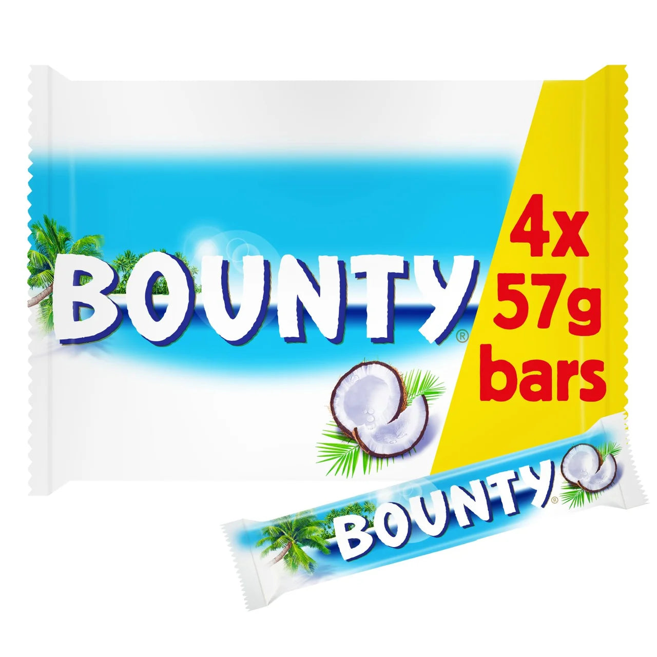 Bounty 4pk 228g Chocolate Multipacks Cadbury