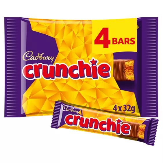 Cadbury Crunchie 4 Bars 128g Chocolate Multipacks Cadbury