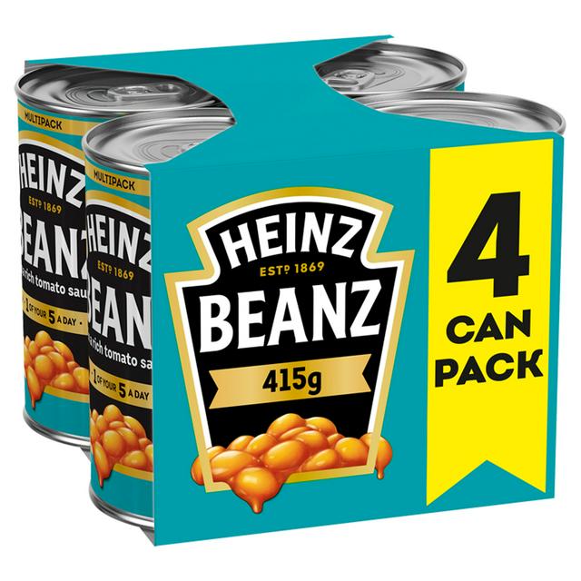Heinz Baked Beans in Tomato Sauce 4x415g Baked Beans Heinz
