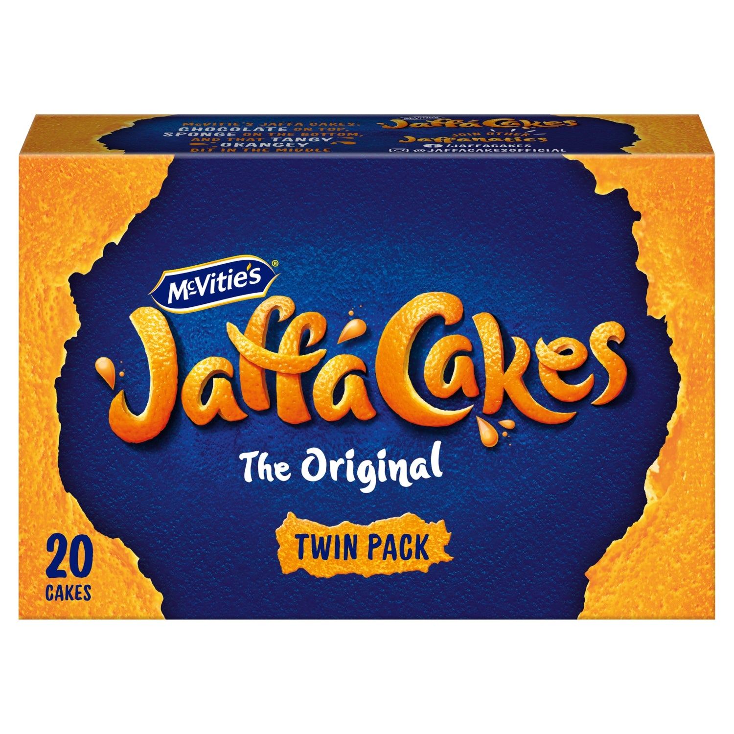 McVities The Original Jaffa Cakes Twin Pack 20pk 220g Chocolate Biscuits Mcvities