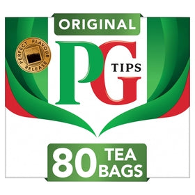 Pg Tips Original 80 Tea Bags 232g Everyday Tea PG