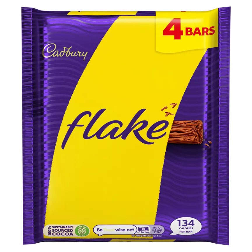 Cadbury Flake 80g 4 Pack Chocolate Multipacks Cadbury