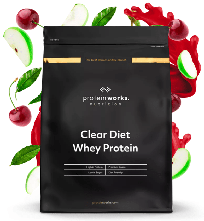 Clear Diet Whey Protein Clear Protein Shakes Protein Works Sour Cherry & Apple 500g (20 Shakes)