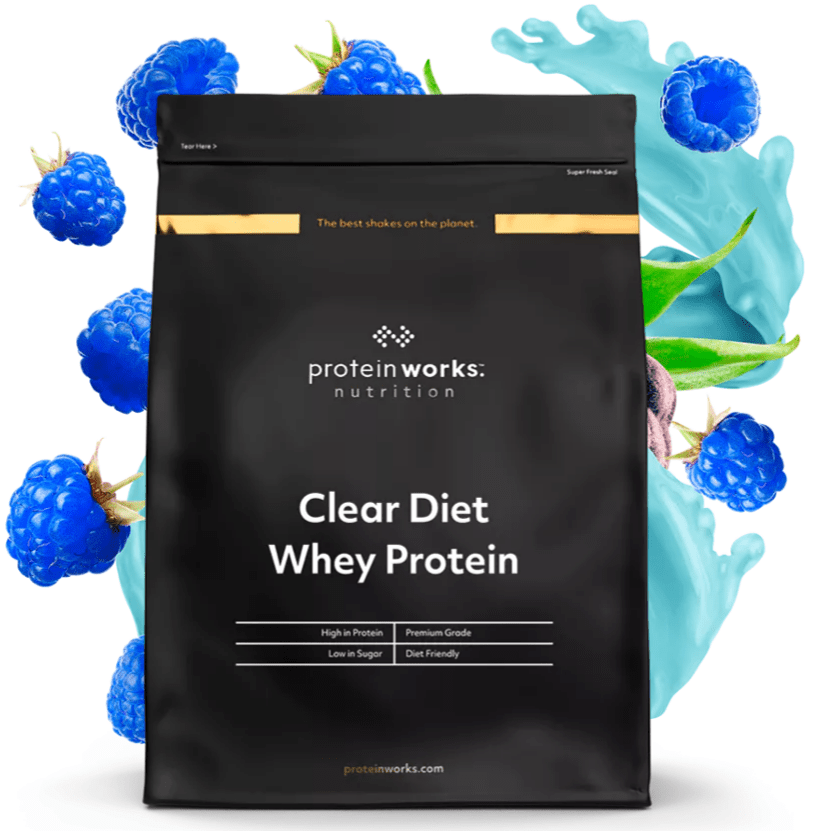 Clear Diet Whey Protein Clear Protein Shakes Protein Works Blue Raspberry 500g (20 Shakes)