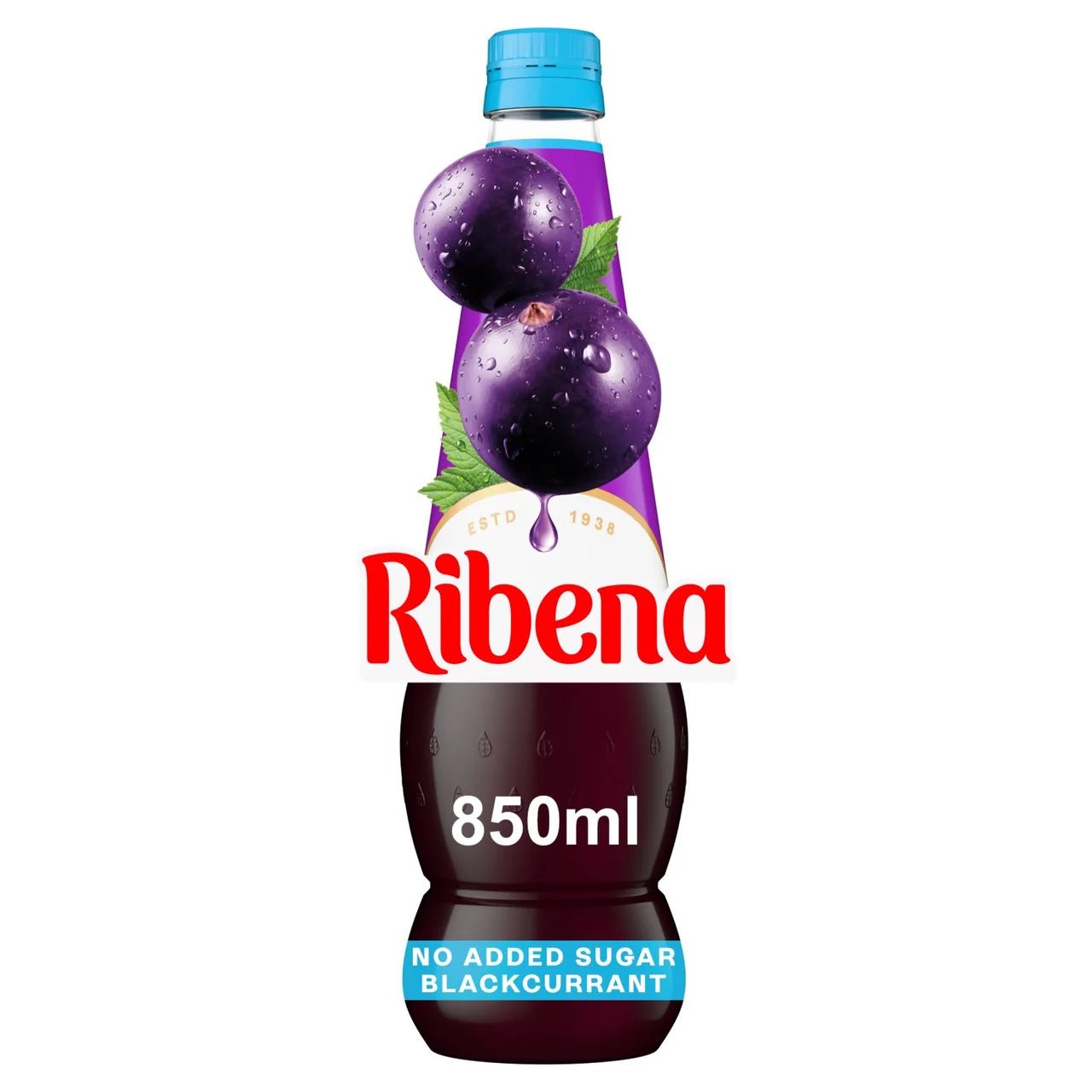 Ribena Concentrate Blackcurrant No Added Sugar 850ml Fruit Squash Robinsons