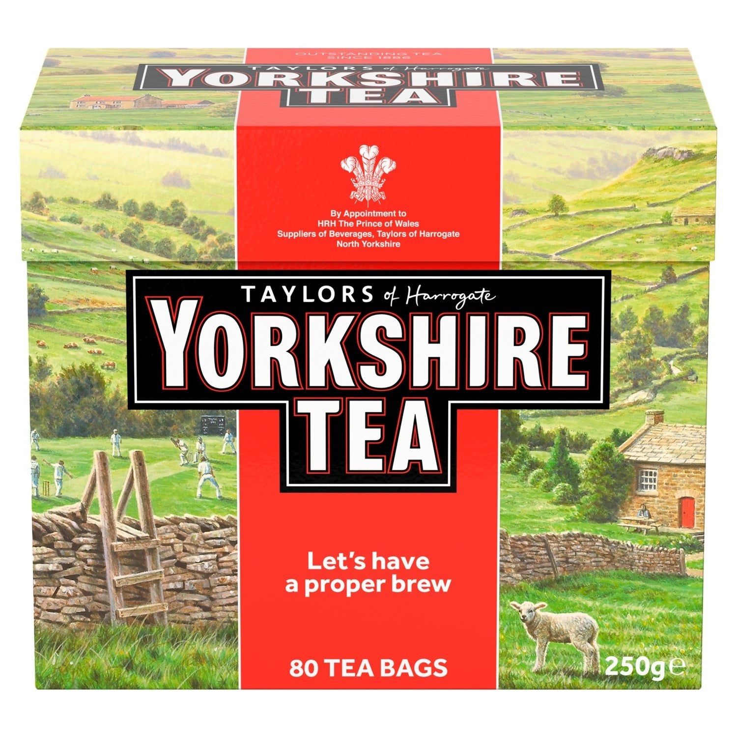 Taylors of Harrogate Yorkshire Tea 80 Tea Bags 250g Everyday Tea Taylors of Harrogate
