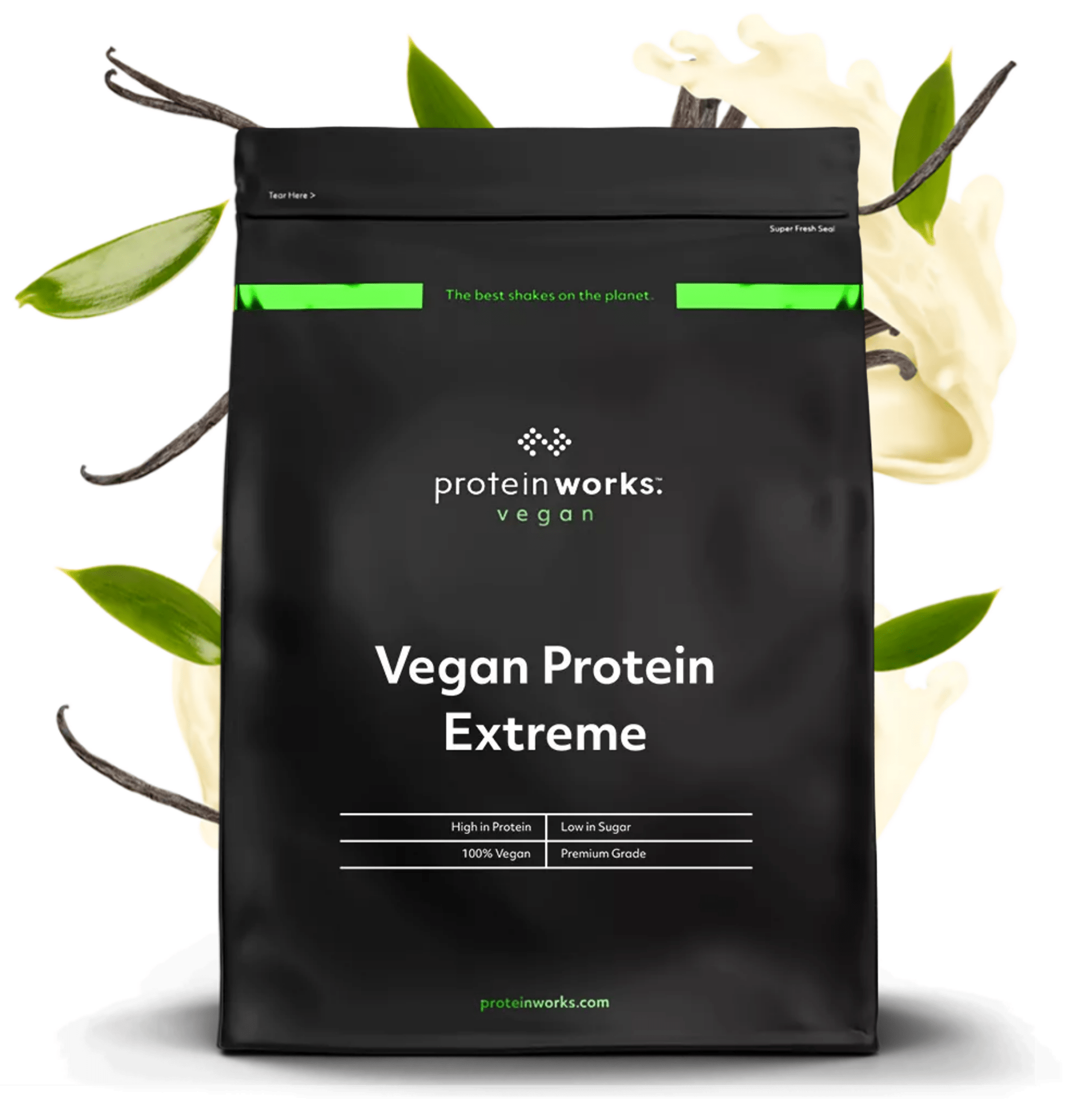 Vegan Protein Extreme Vegan Protein Shake Protein Works Vanilla Creme 500g (14 Shakes)